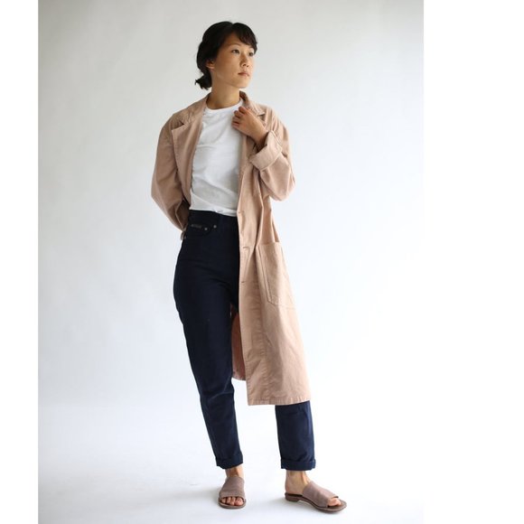 Vintage Dusty Pink Shop Coat Chore Jacket Duster